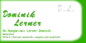 dominik lerner business card